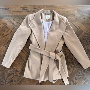 Ted Baker size 5 Camel Belted Trench Coat